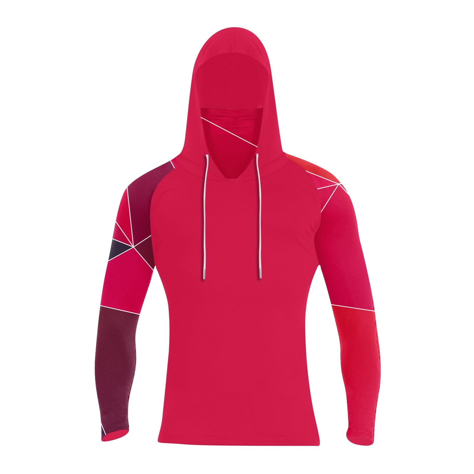 Maglia Solare Uomo Maniche Lunghe Traspirante Maglia Anti UV Cappuccio Refrigerante Maglietta Trekking Uomo