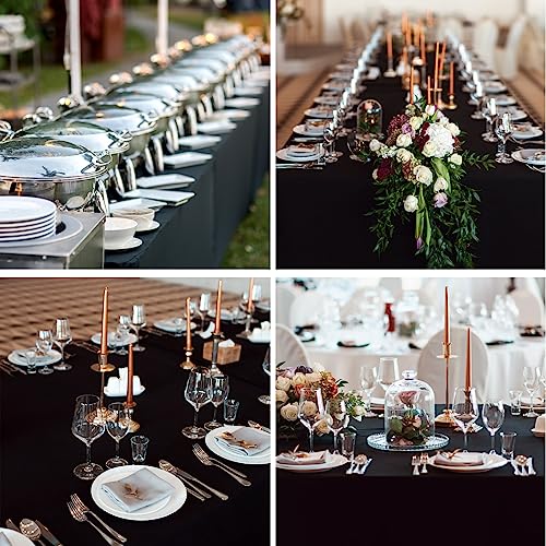 Aocoz Black Tablecloth 60 X 102 Inch- Rectangle Tablecloths Stain-Wrinkle Resistant, And Washable, Decorative Polyester Table Cover For Dining Table, Banquets, Buffet Parties, And Wedding #TOP1