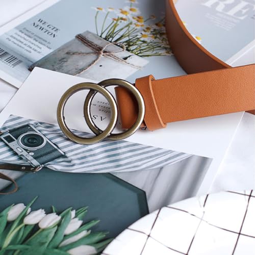Women's Double O-Ring Belt Soft Faux Leather Belt Perfect Match with Your Jeans and Dresses2