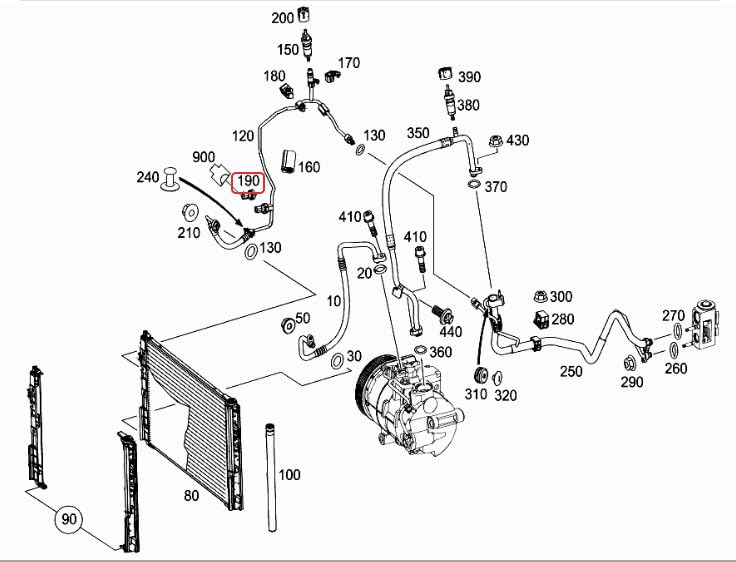 Air Conditioning Sensor Pressure Switch for Mercedes C200 C300 C350 E200 E320 2110000283 A2110000283 A0045429018 A2205420118
