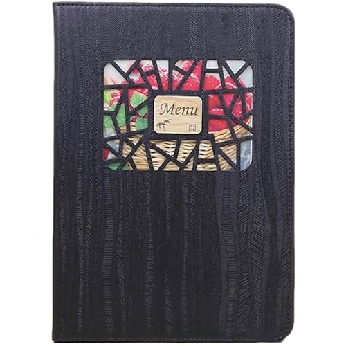 EXDUCT メニューブック 木目調 クリアファイル A4 メニュー ブック ファイル 木目柄 レシピノート バインダー 8ページ 16面 (タイプ6)