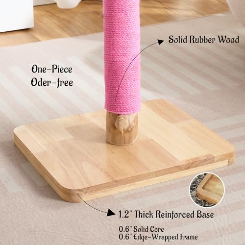 Poste de gato natural rosa que protege los muebles del hogar 5