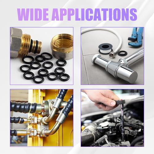 image for Ohleats 225 PCS O Ring Kit, 18 Sizes Rubber Auto Sealing O-Ring Assort