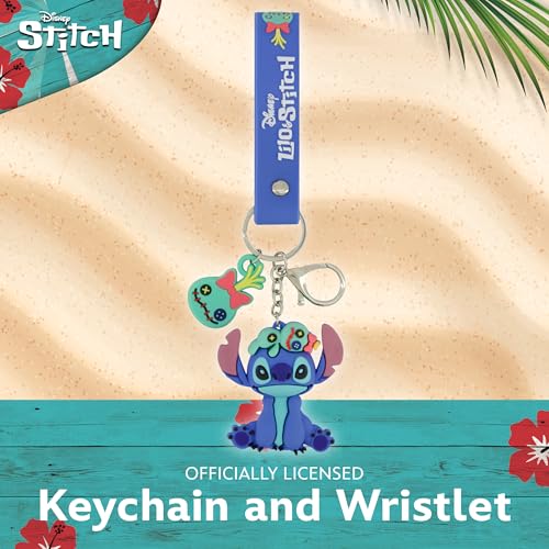 Image of Disney Stitch Keychain, Scrump Charm Wristlet with Key Ring