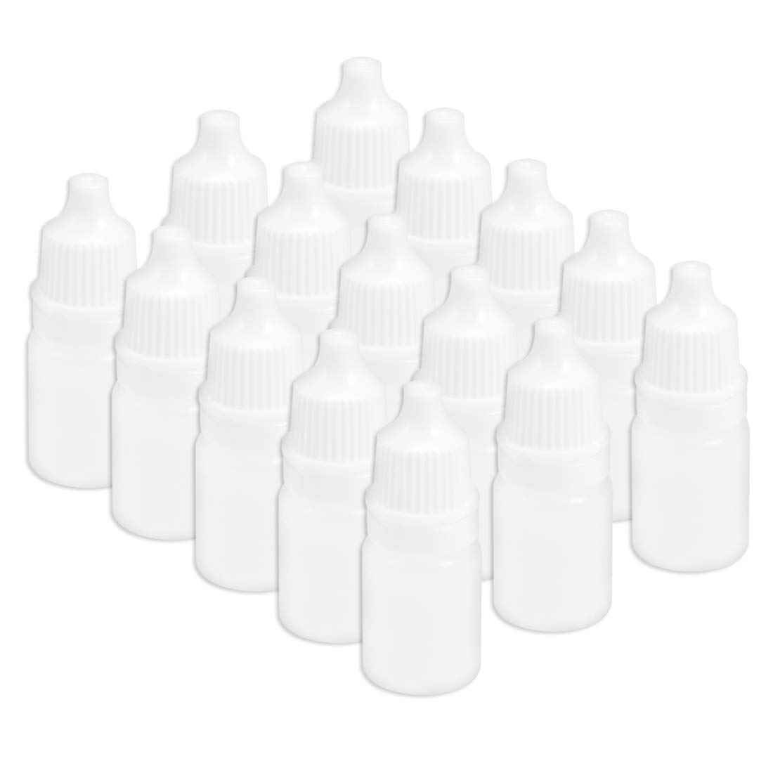 uxcell Plastic Dropper Bottle, 5ml/0.17oz Small Mouth Drop Bottles Empty Squeezable Eye Liquid Dropper Bottle 15pcs