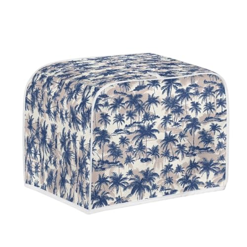 Image of Talayituse Palm Tree Print Toaster Cover 2 Slice Wide Slot, Lightweight Toaster Cover Dust Protection Washable Appliance Bag Bread Maker Cover, S