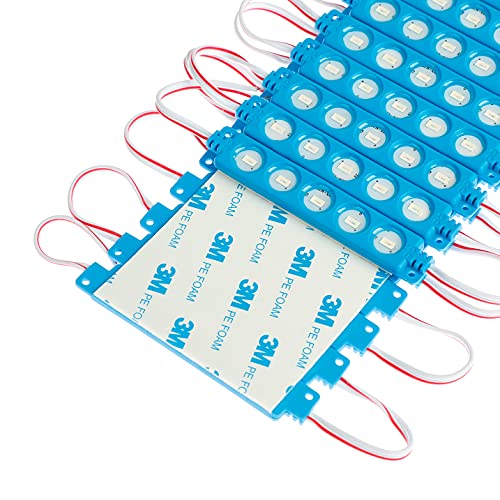 Image of Q QINGCHEN 24V DC Blue Color LED Module 1.2W Waterproof led Light Strip for Letter Advertising Signs with Tape Adhesive Backside (200pcs Pack,Blue, 24 Volt)