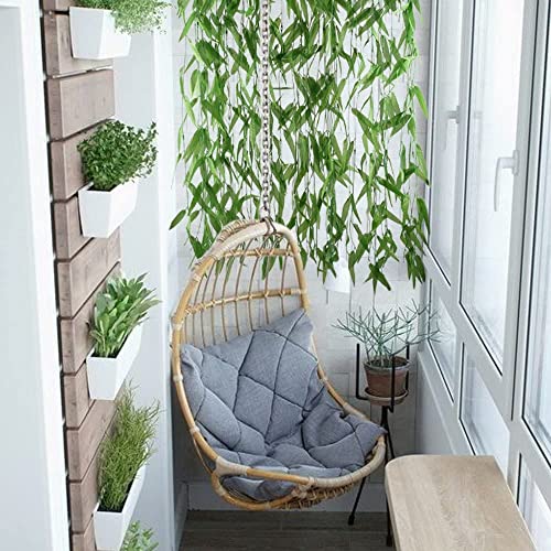 Hogado 50Pcs 300 Feet Artificial Vine Greenery Garland Faux Silk Willow Rattan Wicker Twig Fake Garden Wedding Festival Christmas Windowsill Balcony Courtyard Decor #TOP2