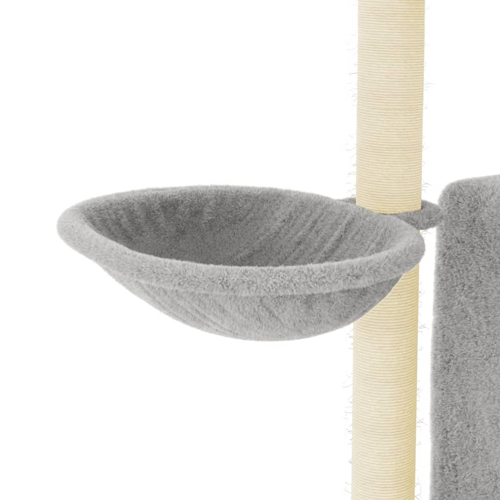 Tiragraffi per gatti con colonne tiragraffi in sisal e peluche, altezza 96,5 cm, albero da arrampicata con grotta, superficie di appoggio, amaca, mobili tiragraffi per soggiorno, torre da