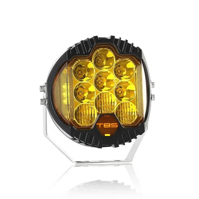 TBS DESIGN 5 Inch 50W LED Work Light Bar Side Shooter Off Road Driving Light Spot Flood Combo Driving Lamp IP67 Waterproof Fog Lights for Jeep Truck ATV SUV Car Boat Pack of 2 (5inches Amber)