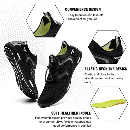 Image of YALOX Water Shoes Men's Women's Swim Shoes Outdoor Beach Barefoot Quick-Dry Aqua Pool Socks Swimming Yoga Surfing Exercise