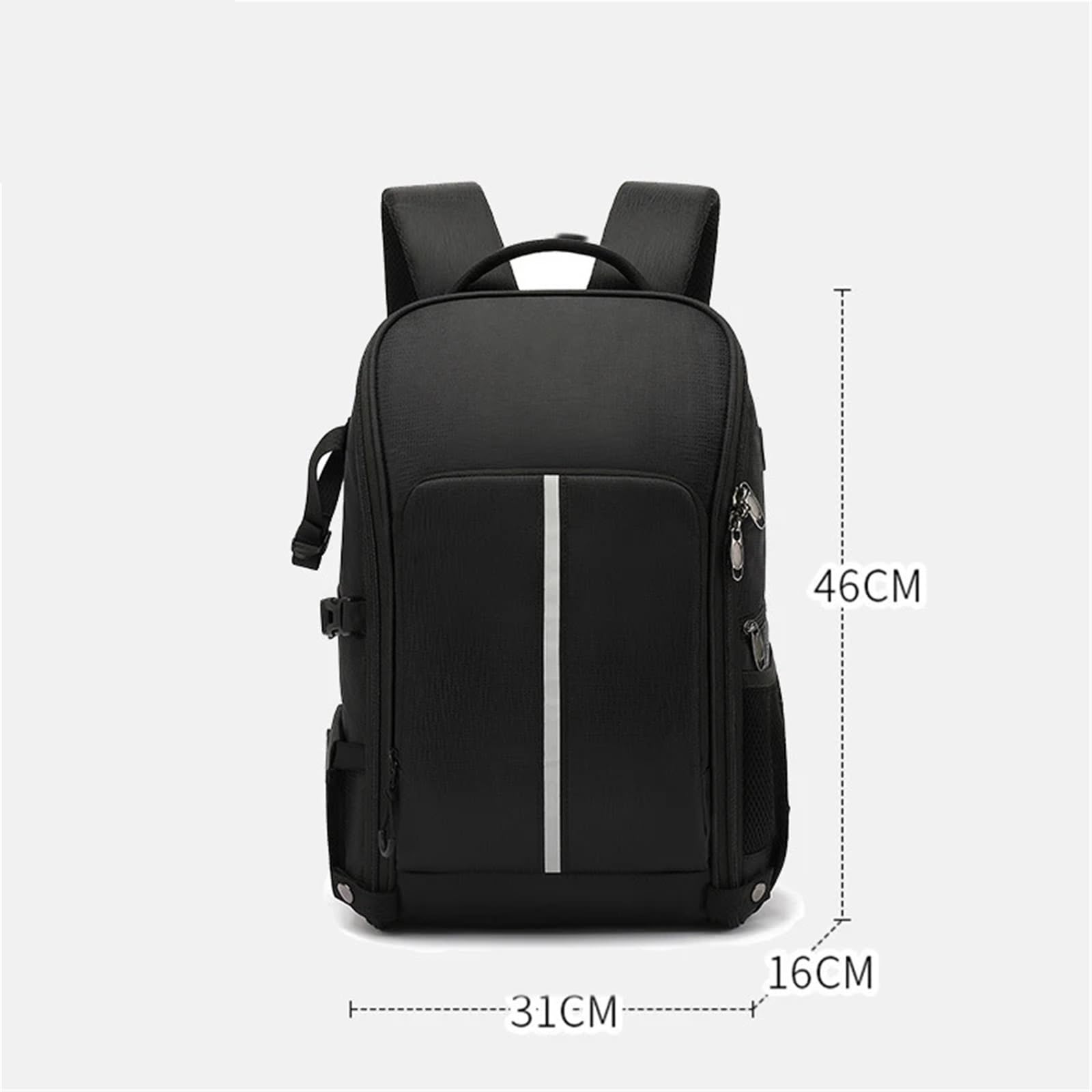 Bolsa para Cámara Mochila for cámara Impermeable de Gran Capacidad for fotografía Multifuncional al Aire Libre Adecuada(Black)
