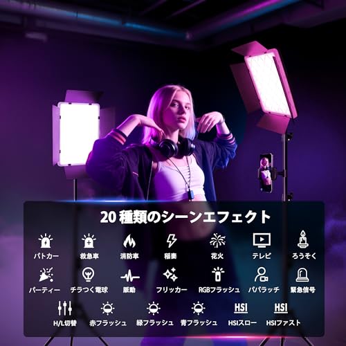 NiceVeedi 40W 撮影用RGB LEDビデオライト NV-RGB151PJP の商品画像 3
