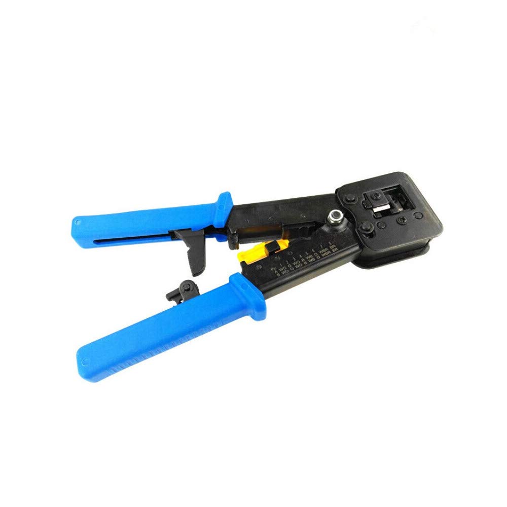 SMITON EZ RJ45 Professional Crimper Tool Pass Through Cat5 Cat5e Cat6 Crimping Tool for RJ452 Regular and End-Pass-Through connectors