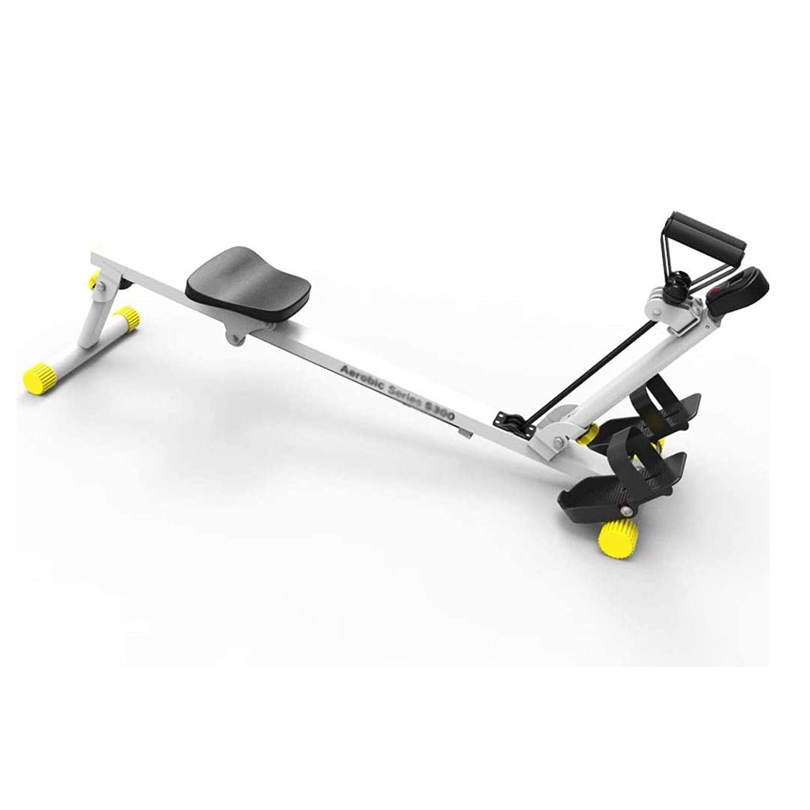 Touch down Rowing Machine Foldable Exercise Rower， Transport Wheels， Full Body Exercise for Home Rowing Machines