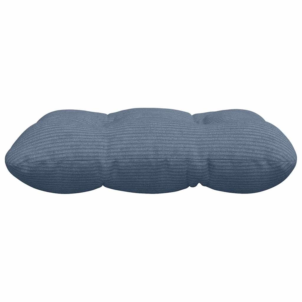 4er Set Sitzkissen 45x45 cm, Cord Stuhlkissen Blau | Weiche Stuhlauflagen mit Polyesterfüllung für Esszimmerstühle und gemütliche Stunden im Wohnzimmer.