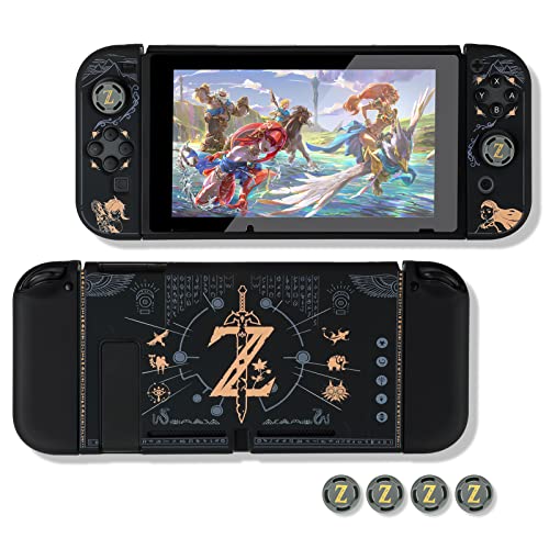 Dockable Protective Case Compatible with Switch, Hard Shell Case cover for Switch and Joy-Con Controllers Shock-Absorption and Anti-Scratch Design Protective (The Legend of zelda) by ITONGGUYUKI - Used condition - US$15.48