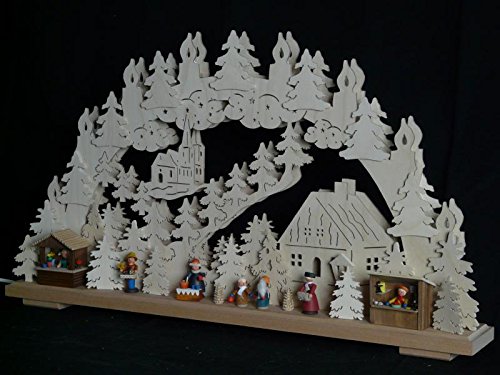 Voûte électrique Noël en bois léger illuminé souvenirs d'enfance