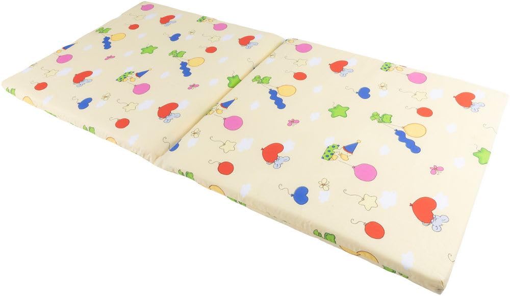 Poupy 804.6 Materassino per Lettino da Campeggio, Colori Assortiti, 60x120