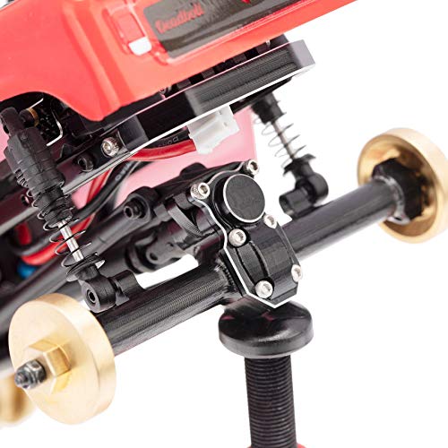 Facibom for 1/24 RC Crawler Axial SCX24 90081 AXI00002 Parts Metal Front & Rear Axle Diff Cover Upgrade Accessories