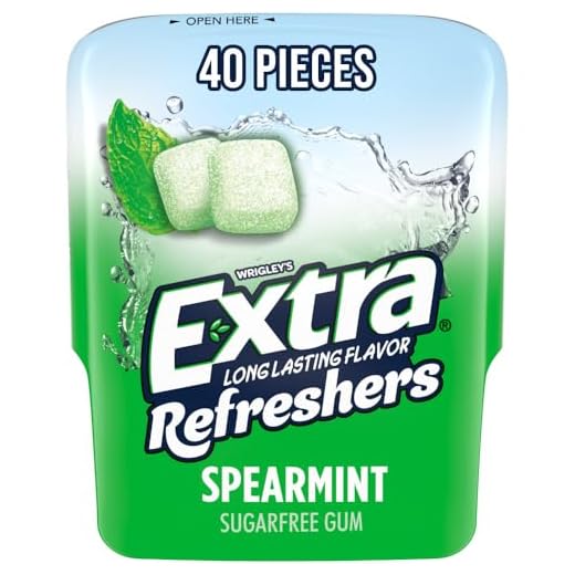 Extra Extra Refreshers Chewing Gum, Spearmint, 40 Count