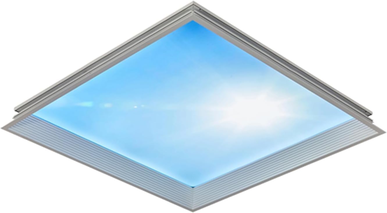 Inteligentna lampa sufitowa, wewnętrzny sztuczny świetlik z regulowaną temperaturą barwową, symuluje naturalne rytmy światła dziennego, funkcja światła domowego