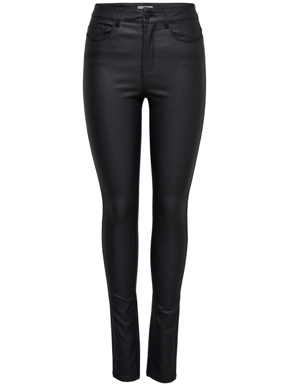 ONLY Women's Onlanne K Mid Waist Coated Jeans Noos Skinny Jeans, Black (Black Black), W30/L30