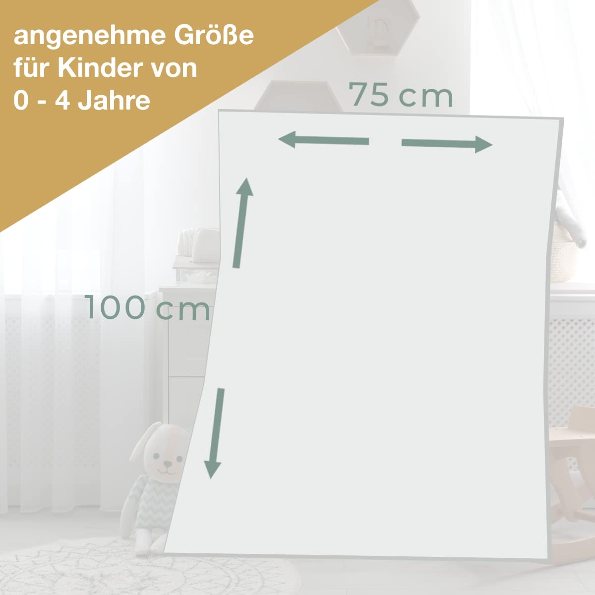 Wolimbo Babydecke - 75x100cm - Motiv Little Friends - personalisierbar - Krabbeldecke mit Wunsch Name/Motiv - Kinderdecke - Geschenk zur Taufe, Geburt, Geburtstag