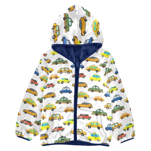 Image of Boys Fleece Jacket Hooded Autumn Winter Long Sleeve Thick Warm Outerwear;3-10 Years Kids Cute Fuzzy Jacket
