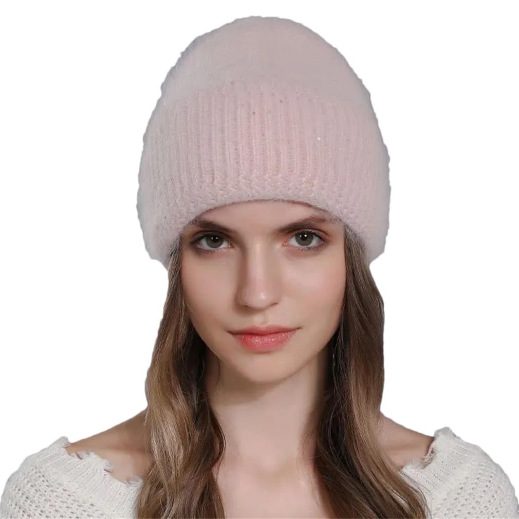 Cappello da donna invernale caldo peloso berretti cashmere cappelli lavorati a maglia per donna moda donna neve berretto da sci