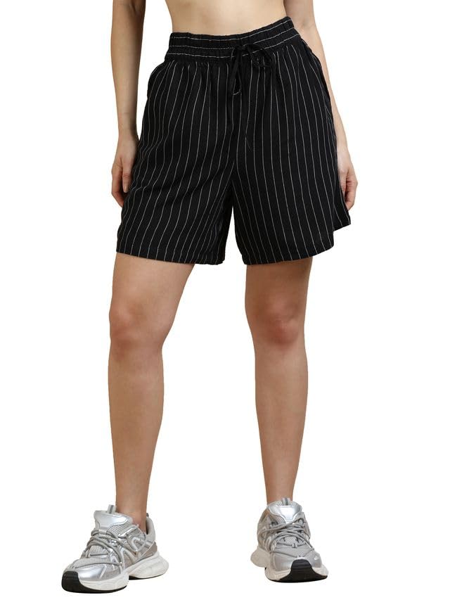 glam & chique Women’s Striped Shorts with Elasticated Waistband XS-2XL-picture-48