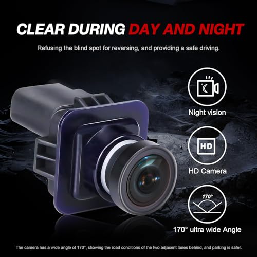Image of Rear View Backup Reverse Camera Compatible with Ford F150 2010-2014, Ford Mustang 2015-2020 & Lincoln MKC 2015-2019, Park Assist Backup Camera EL3T-19G490-AA, EL3Z-19G490-D, BL3Z-19G490-B