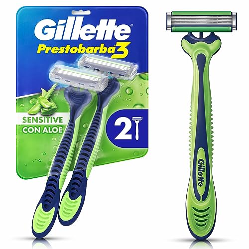 Aparelho de Barbear Descartável Gillette Prestobarba3 Sensitive 2 Unidades
