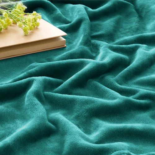Image of BEDELITE Fleece Blanket Emerald Green Throw Blankets for Couch & Bed, Luxury Plush Cozy Fuzzy Blanket 50x60 inches, Super Soft Warm Lightweight Throw Blanket for Travel Camping