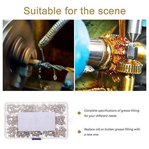 VILLCASE 106Pcs Kit de Graxeiras Kit Graxeiras Graxeiras Zerks Bicos Em Ângulo Reto Zerk Acessórios