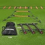 Premium Adjustable and Collapsible Hurdle and Agility Ladder Set for Athletes, Super Portable and Lightweight, with Carrying Bag - Image 3