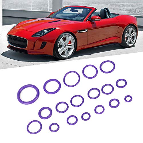 Qiilu カーエアコン O リング シール セット - 270 個のシールラバー O リング詰め合わせ - 車のエアコンの修理、ガスケット、 リングキットに最適