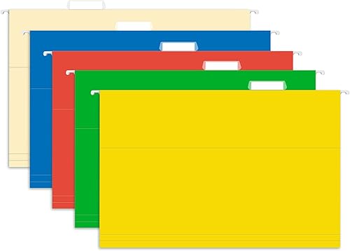 Miniatura 1 de HERKKA Carpetas colgantes para archivos, paquete de 30 carpetas colgantes reforzadas de tamaño legal con expansión resistente de 0 pulgadas,