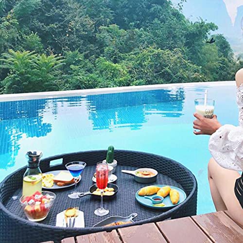 Luxuriöser Rattan-Tisch für Pool-Getränke – ideales...