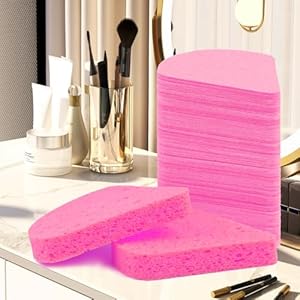 Lot de 48 éponges compressées pour le visage, tampons démaquillants
