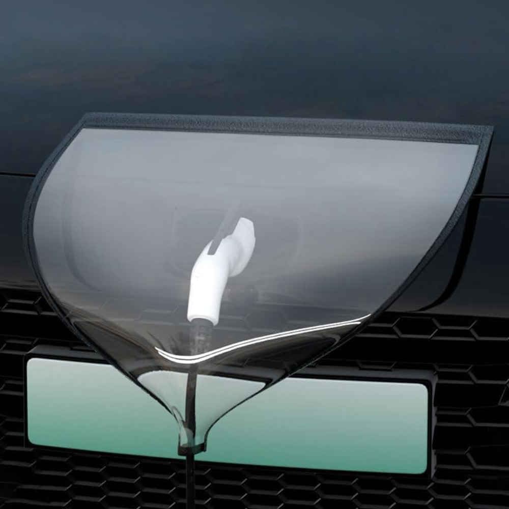 KZEDCVX EV Charging Port Waterproof Cover for Maxus eDeliver 3 2021-2026, Magnetic Rain Cover for Electric Vehicle Charging Port, Weatherproof Dustproof Charger Protection Shield,Blanc-normal
