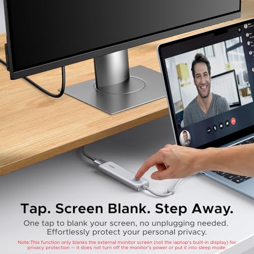Image of UGREEN USB C Hub 5-in-1 Revodok, Slim Portable USB-C Adapter with 100W PD Charging, 4K@60Hz HDMI, 10Gbps USB 3.2 Data Ports, Lock-Screen Button & Cable Clip for MacBook Air /Pro, iPad, Laptops