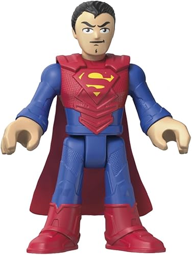 Pieza de repuesto para Imaginext Deluxe Figure Pack Playset  GWX46  Figura de Superman Poseable de Repuesto  Vestido en azul y rojo con capa de tela