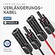 SEPO-Leitungen Solarkabel Verlängerung 4mm²/6mm² – 2er Set 1/2/3/5/10M – inkl. 0% MwSt. gem. § 12 Abs. 3 Ust Verbindungskabel mit MC4-Steckern – UV-beständig & langlebig für Solaranlagen