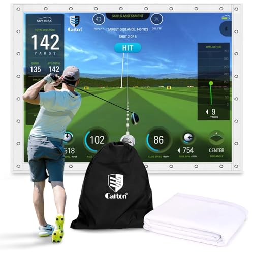 CAITON Golf Swing with Swing Trainers Impact Screen Golf Simulator for Realistic Training Golf Screen Impact Simulator for Accurate Shots