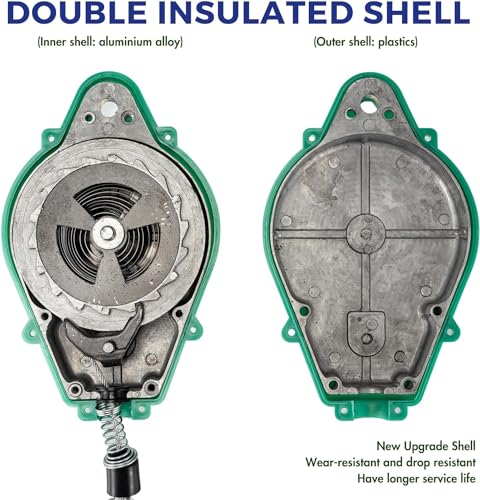 Image of 49ft Self Retracting Lifeline, 330lbs Retractable Fall Arrester, Fall Protection Lanyard, Double Lock Safety Harness for Construction, Dual Swivels, Flame Retardant Steel Wire(Φ3.2mm)