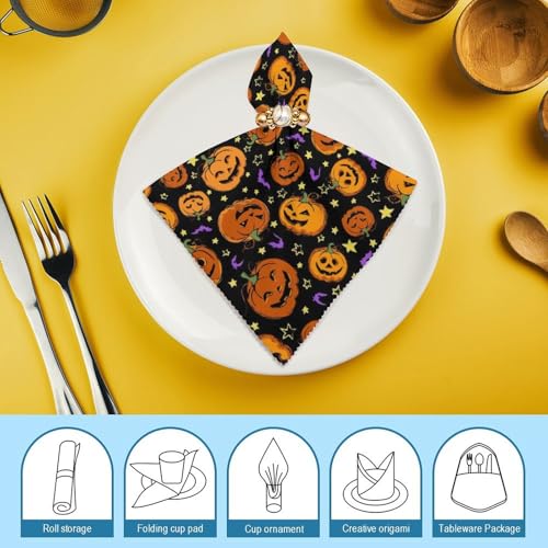 Servilletas de tela Hallowmas set de 4 piezas 19x19in miniatura 7