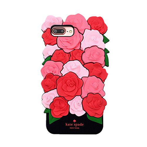 CASESOPHY Luxury Designer 3D Rose Case for iPhone 7+ iPhone 7Plus 8Plus 8+Large Size 5.5