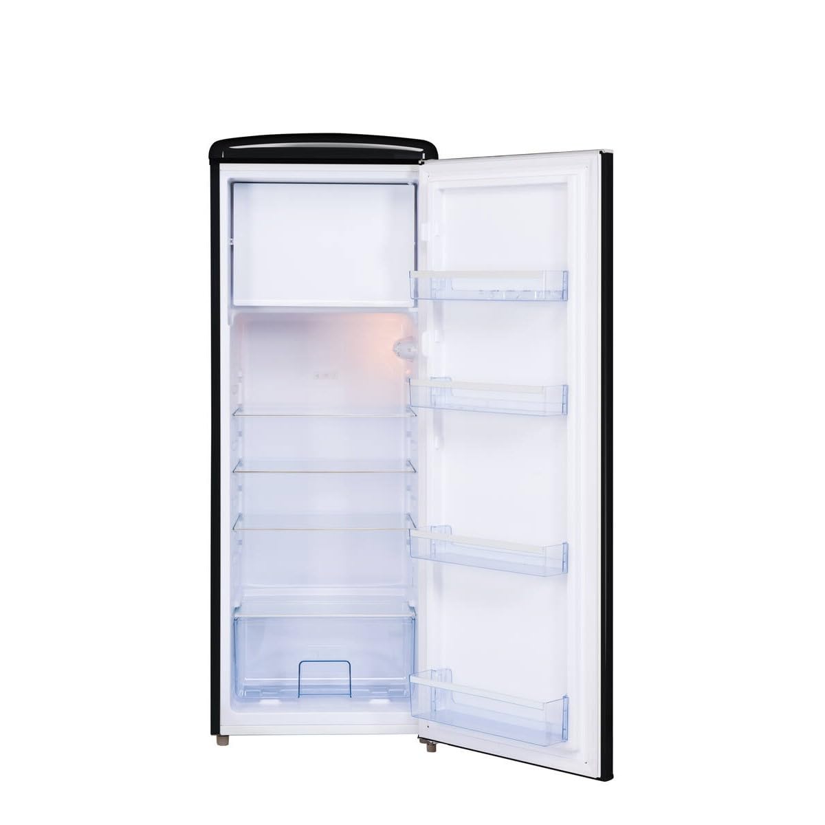 FrigeluX Réfrigérateur Armoire Retro Vintage Noir 218L RF218RNA++