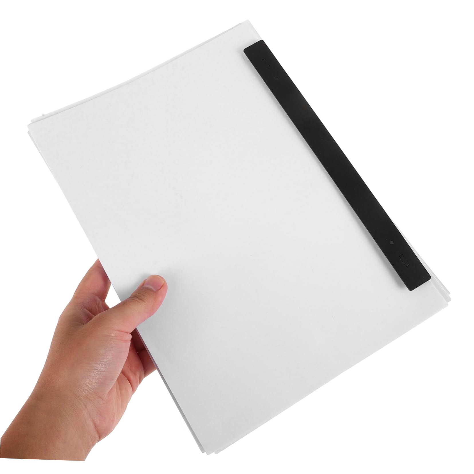 KONTONTY Carta per Disegno Fumetti Bianca A4 con 3 Fori, 200 Fogli per Animazione e Creazione di Libri di Fumetti con Righello di Posizionamento